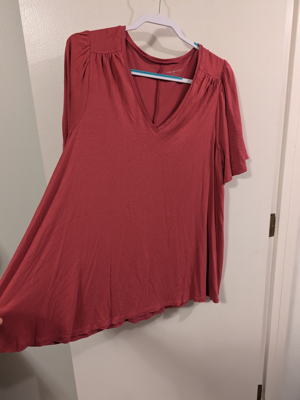 Lane Bryant V-Neck Short Sleeve Top - Picture 3 of 3